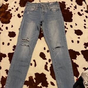 Light Blue Distressed Women's Jeans